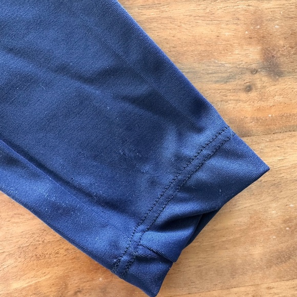 Athleta Swim Long Sleeve Cropped Rash Guard with Wrap Front- Navy XXS - Picture 9 of 12